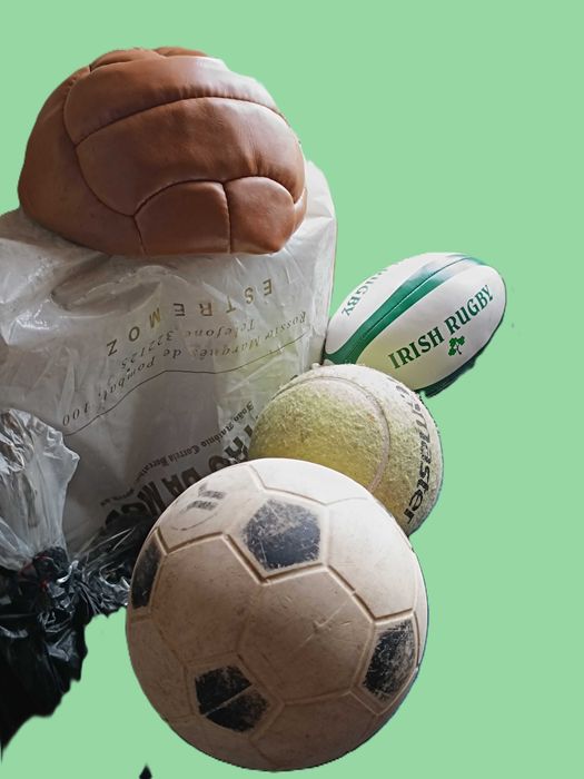 4 Bolas Futebol Rugby e Ténis