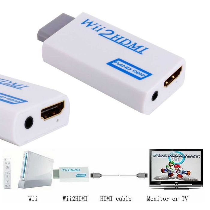 Conversor WII para HDMI com som Jack consola wii consola wii jogo NOVO