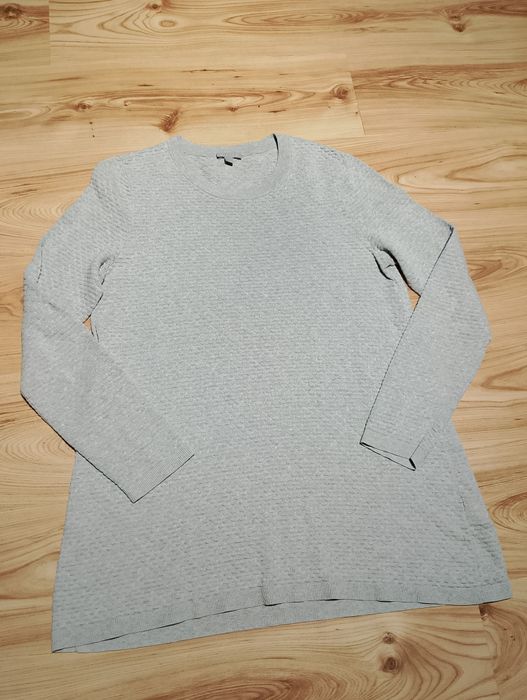 Szary Damski Długi Bawełniany Sweter COS