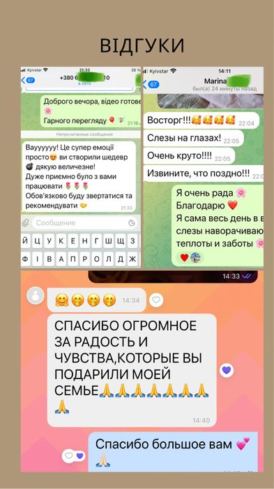 Відео привітання/монтаж/фотофильм/слайд-шоу/видеопоздравление/слайдшоу