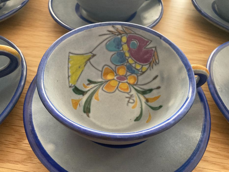 Serviço de chá pintado à mão