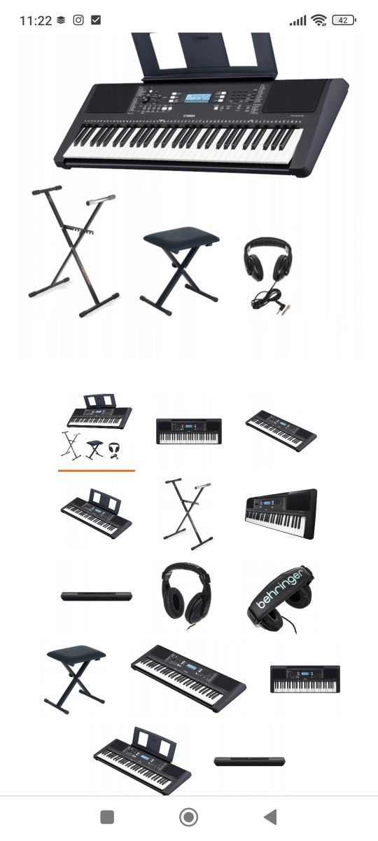 keyboard Yamaha E373
Yamaha PSR-E373 Keyboard
W zestawie. Więcej na pr