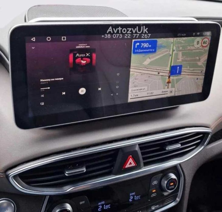 Магнитола HYUNDAI Santa Fe IX 45 GPS Tesla USB ix45 CarPlay Android 14