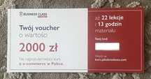 Voucher kurs business class e-commerce wartość 2000 zł Jakub Roskosz