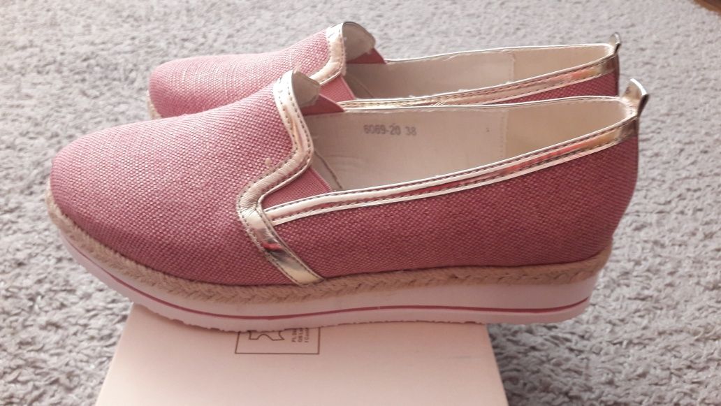 Nowe Espadryle na platformie r.38 dł wkl. 24 cm