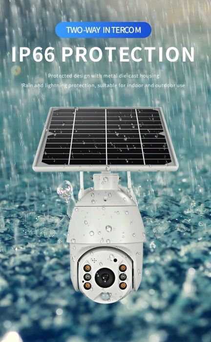 Câmara Painel Solar 8W 360º 1080p Wifi Visão Noturna prova d'água NOVA