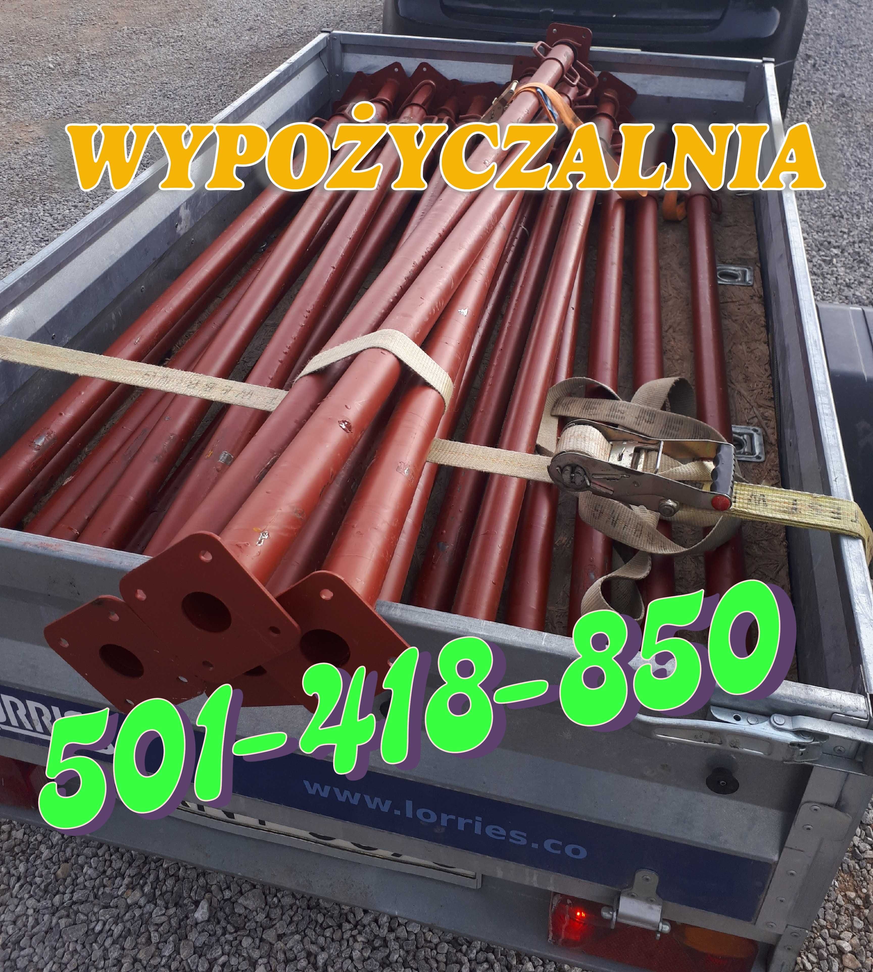 Stemple budowlane metalowe - Wypożyczalnia - Dostępne 800 stempli