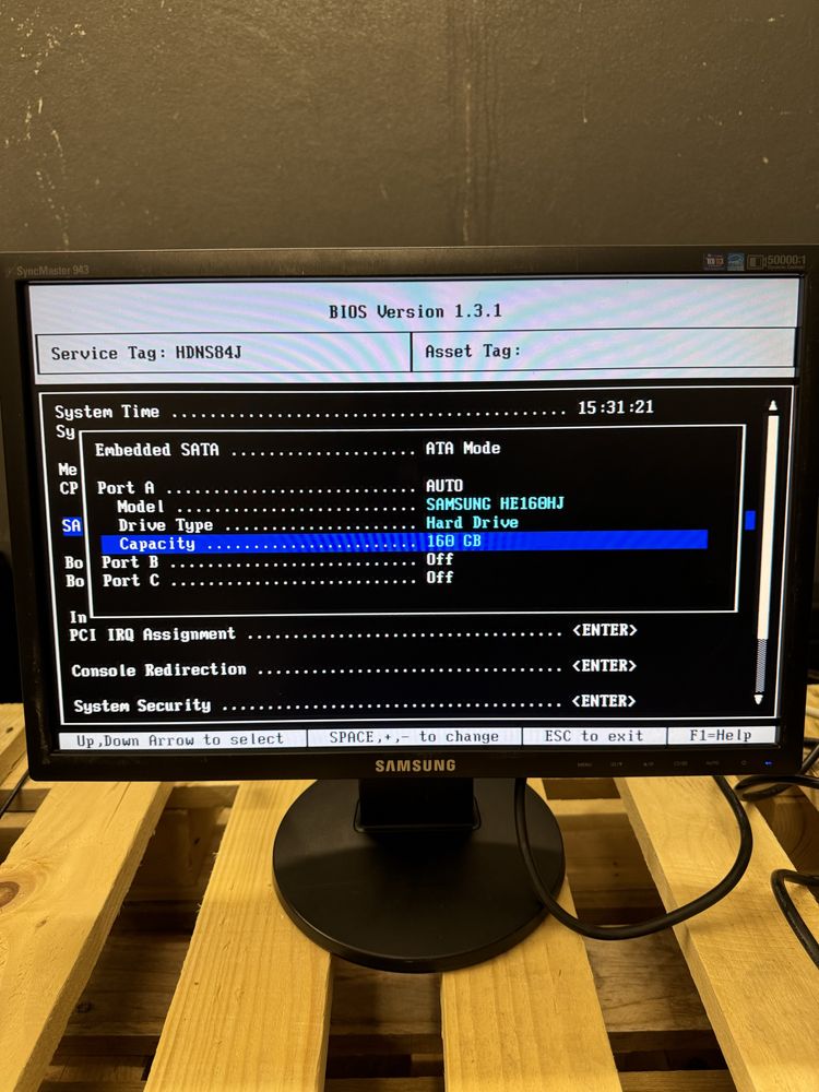 Servidor Dell 1U - 160gb