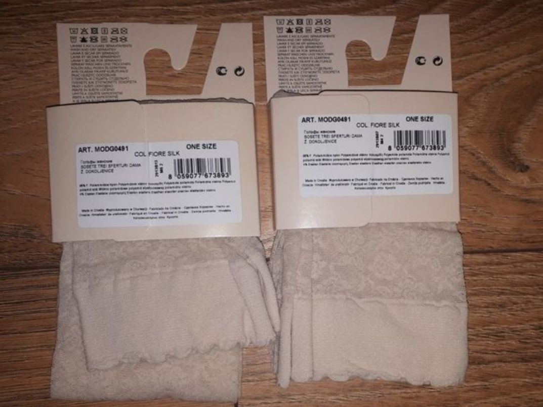 Podkolanówki Calzedonia col. Fiore Silk, wzorki, nowe