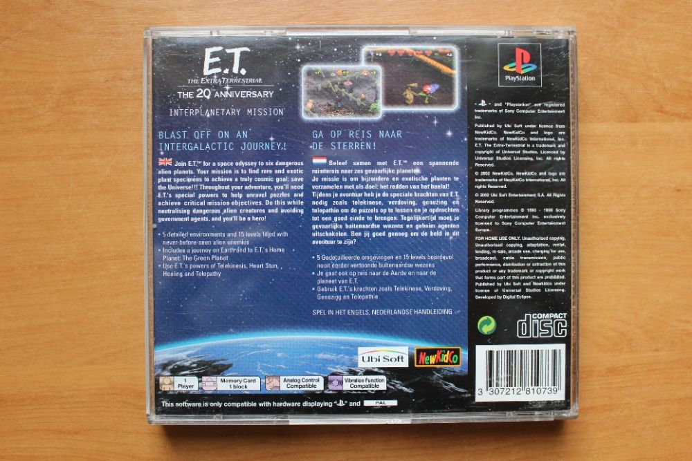 Gra E.T. The Extra-Terrestrial The 20 Anniversary Unikat ps1,psx2,ps3