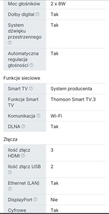 Telewizor 55cali 4K UHD DVB-T2 SMART TV