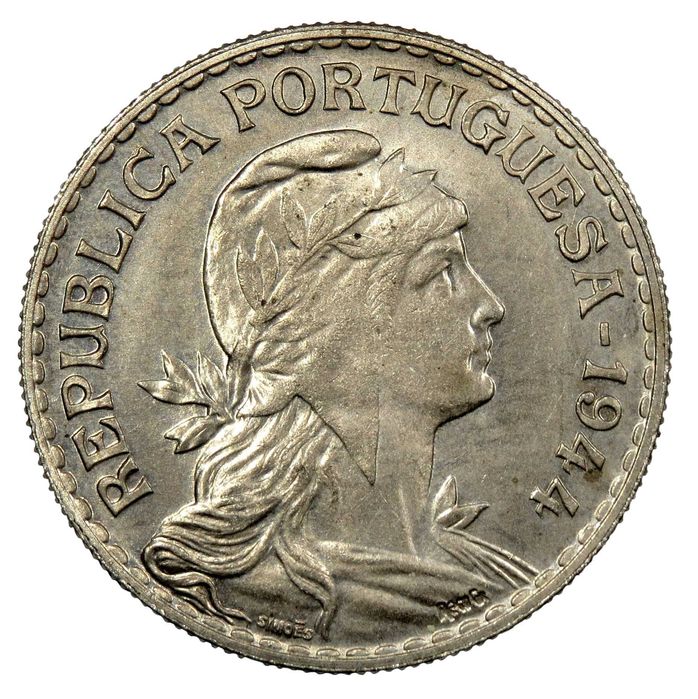 REPUBLICA PORTUGUESA - 1 Escudo 1944 Bela a Soberba