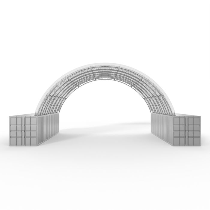 Zadaszenie kontenerowe wzmocnione 12x24m wiata | Polski producent