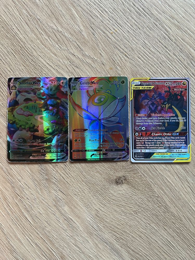 Karty Pokemon GX/VMAX/GX GOLD zestaw 9szt