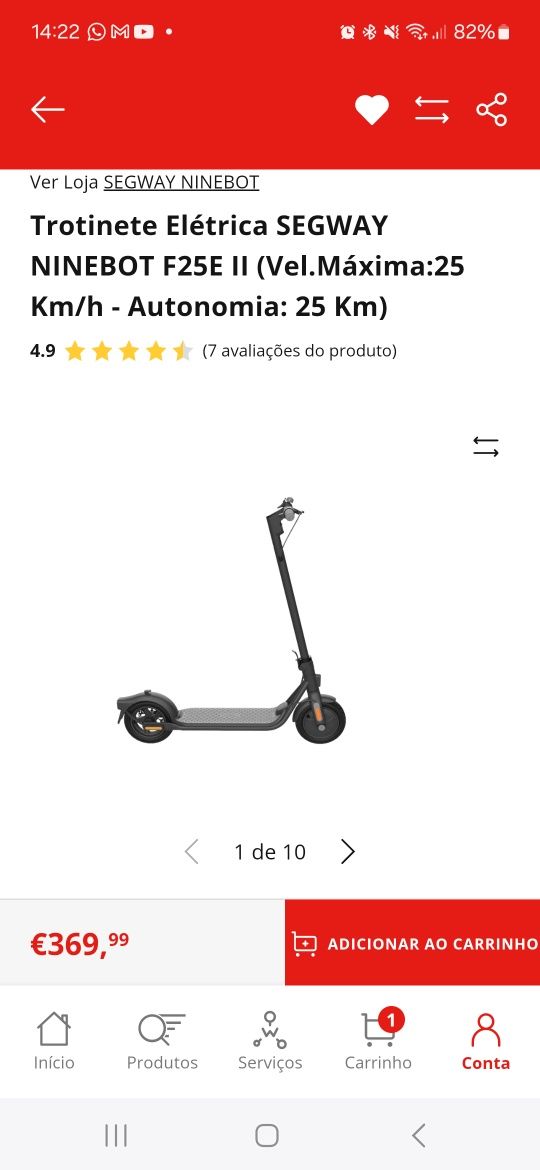 Trotinete segway F25E II