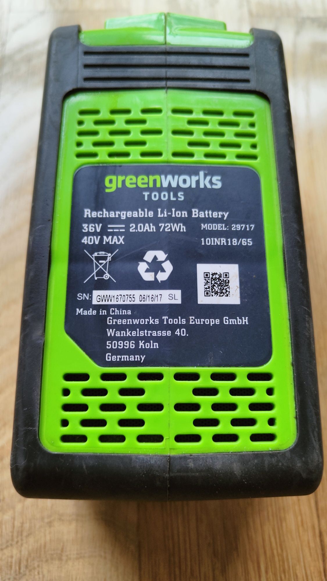 Akumulator Greenworks 2AH 40V Oryginał