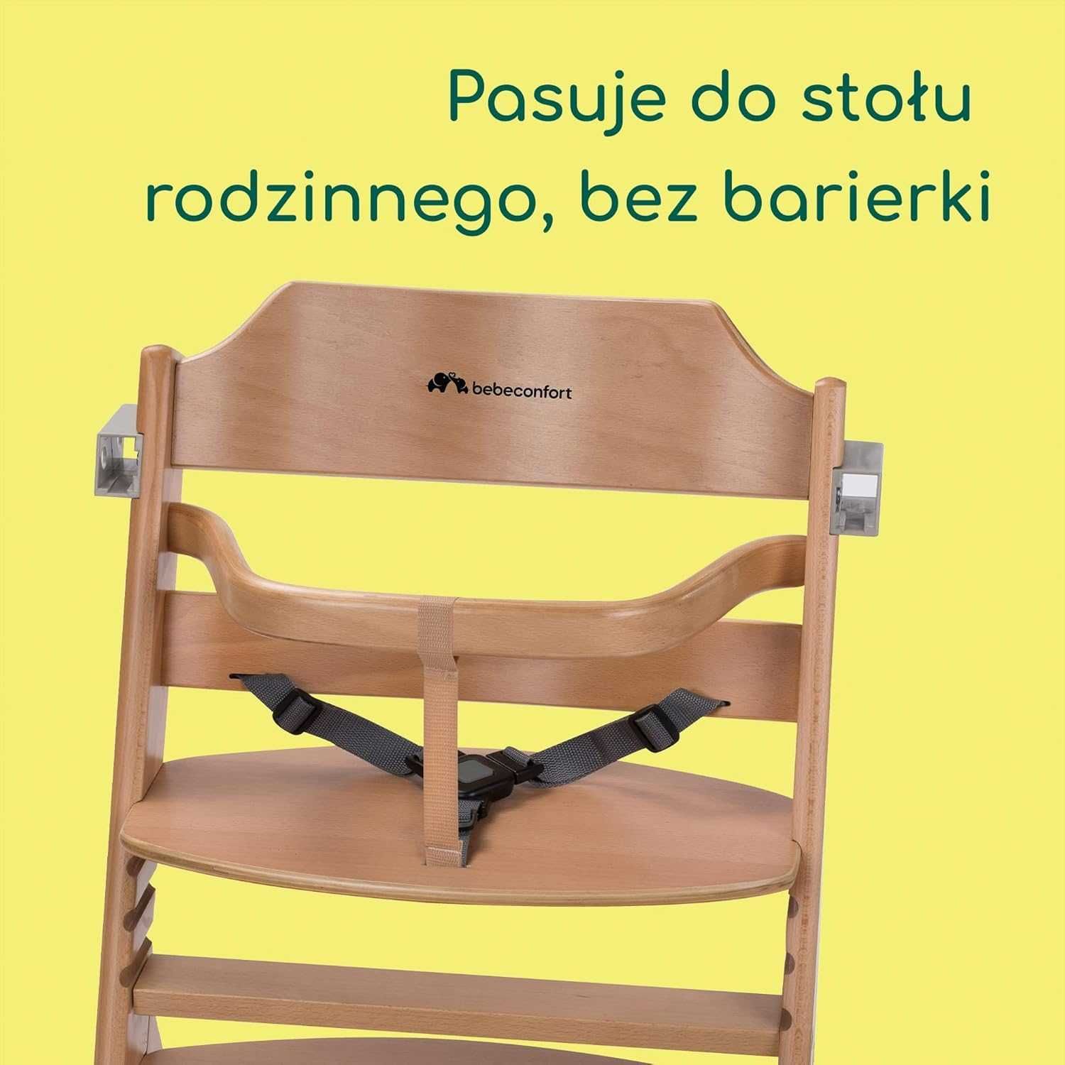 Bebeconfort Timba Krzesełko do Karmienia, Natural Wood max 30kg nowe