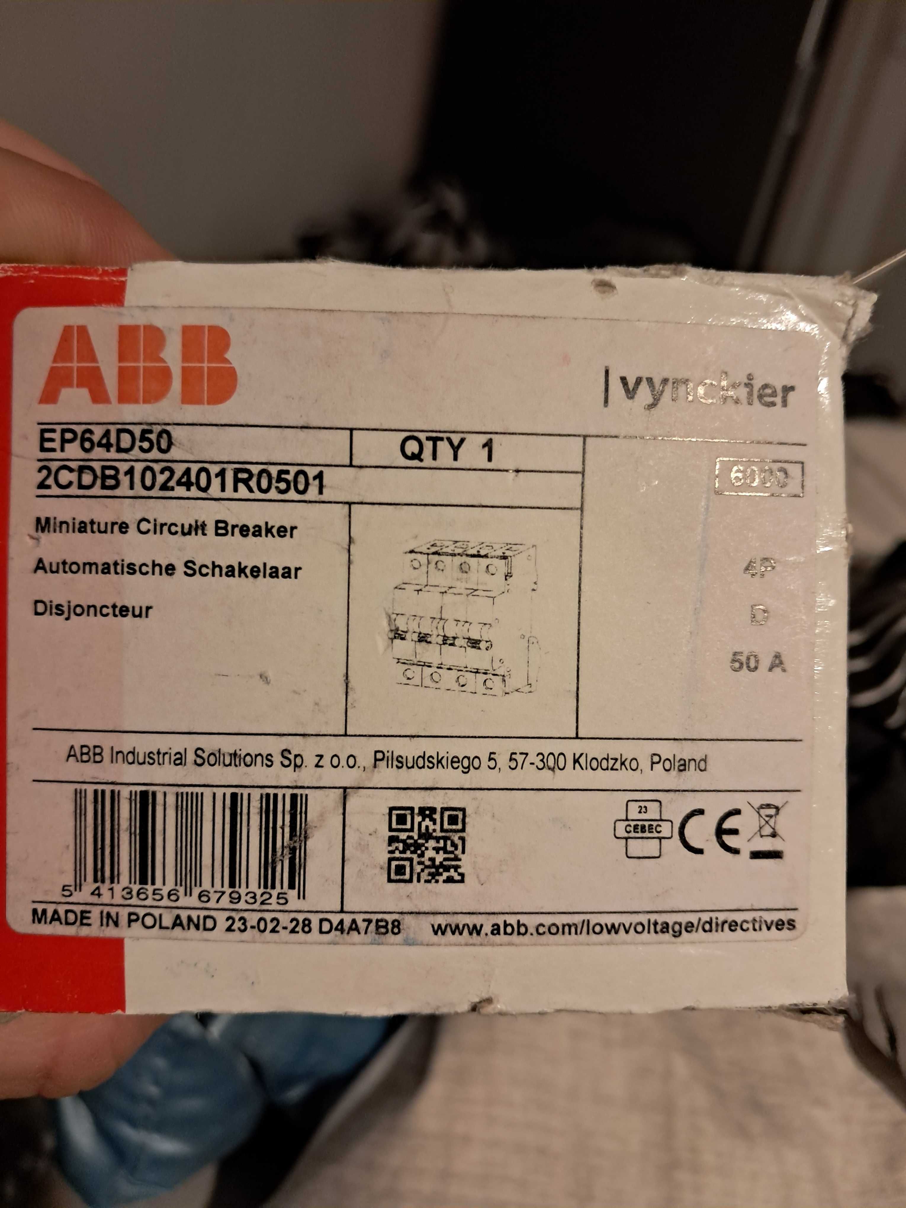 ABB wyłącznik automatyczny EP64D50