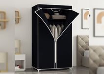Тканинна шафа для речей на 1 секцію Storage Wardrobe 8863 Чорна