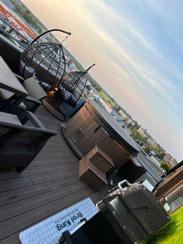 Balia Ogrodowa Jacuzzi Bania Hot Tub Gorąca beczka Pokrywa Termiczna