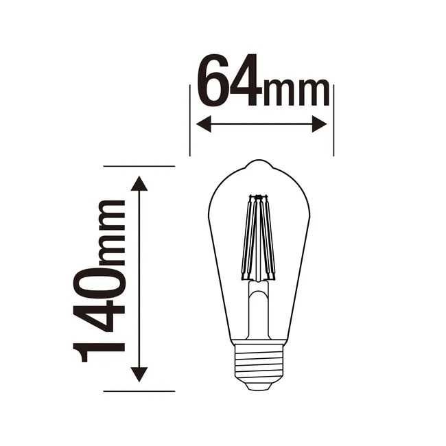 Żarówka dekoracyjna LED E27 7,8 W 806 lm ciepła dymiona