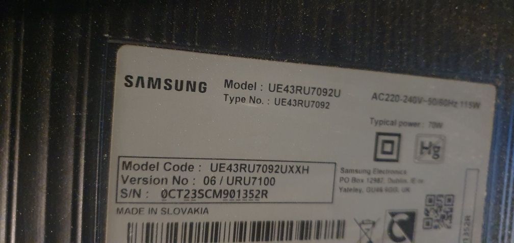 Płyta główna Bn41 -02703 do tv samsung 43