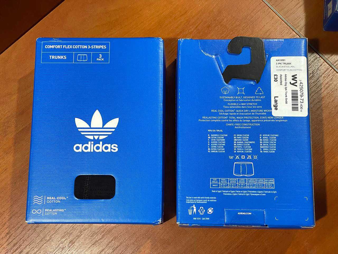 Adidas Originals Comfort Flex Cotton набір 3шт боксерки чоловічі труси