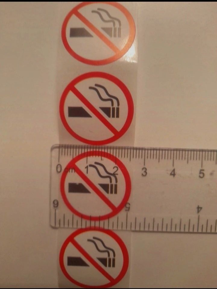 naklejki zakaz palenia 10 sztuk