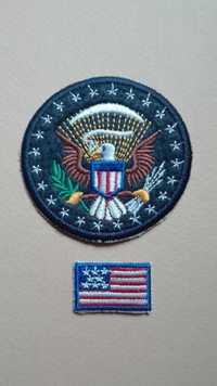 Нашивка шеврон Герб США и Флаг США , rar