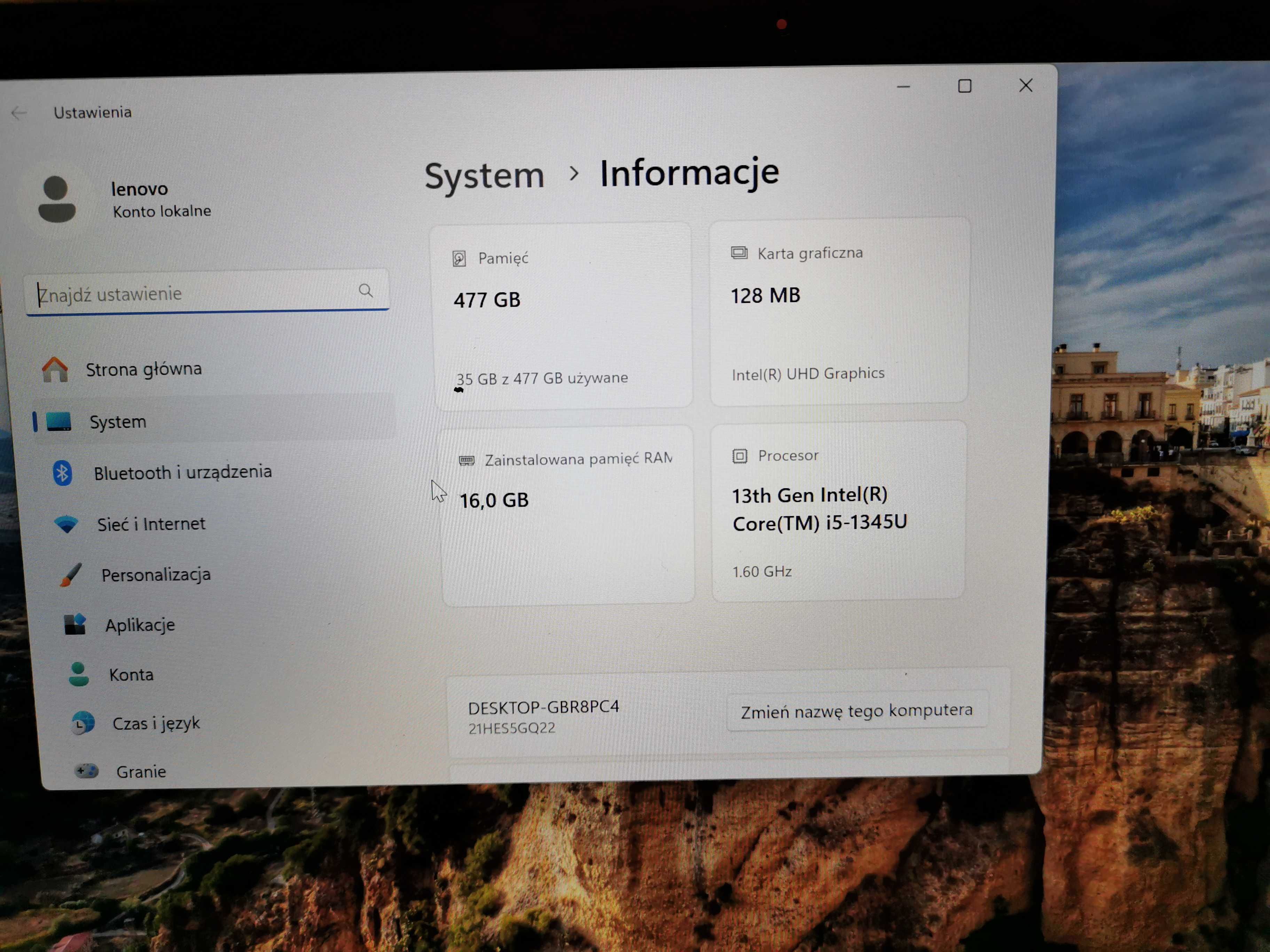 Lenovo ThinkPad T14 Gen4 Core i5 13 gen FHD|Idealny|Win11|Gwarancja