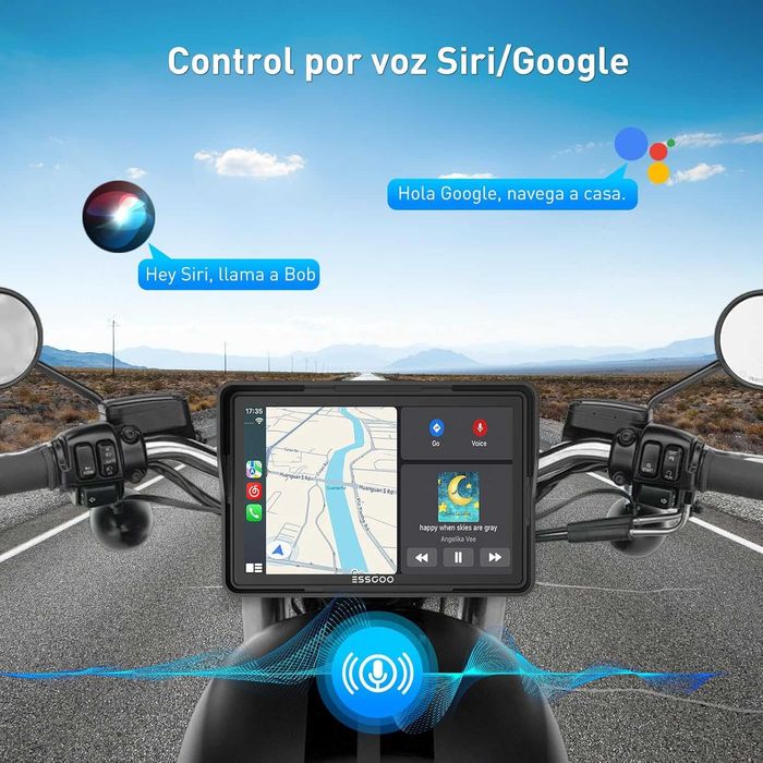 Android Auto/CarPlay para Moto, écran 5", marca ESSGOO, NOVO
