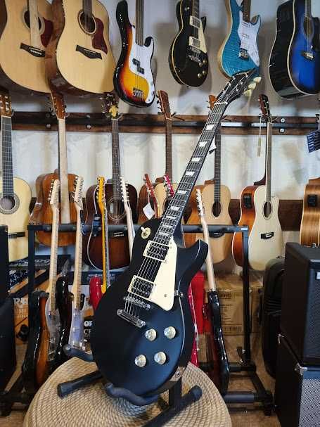 Satin Black Series Ambra Les Paul gitara elektryczna