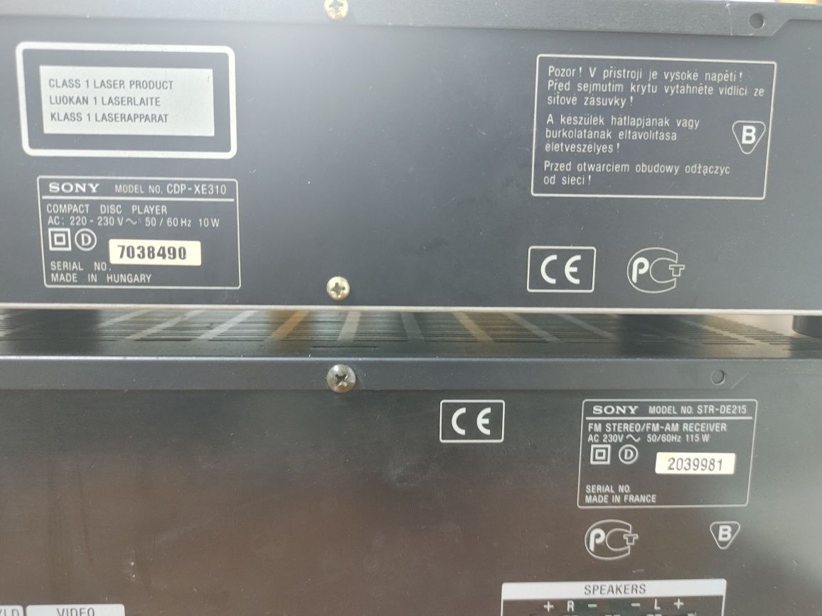 SONY CDP-XE310 cd player i STR-DE215 Radio Klasyka pamiątka 100% ok.