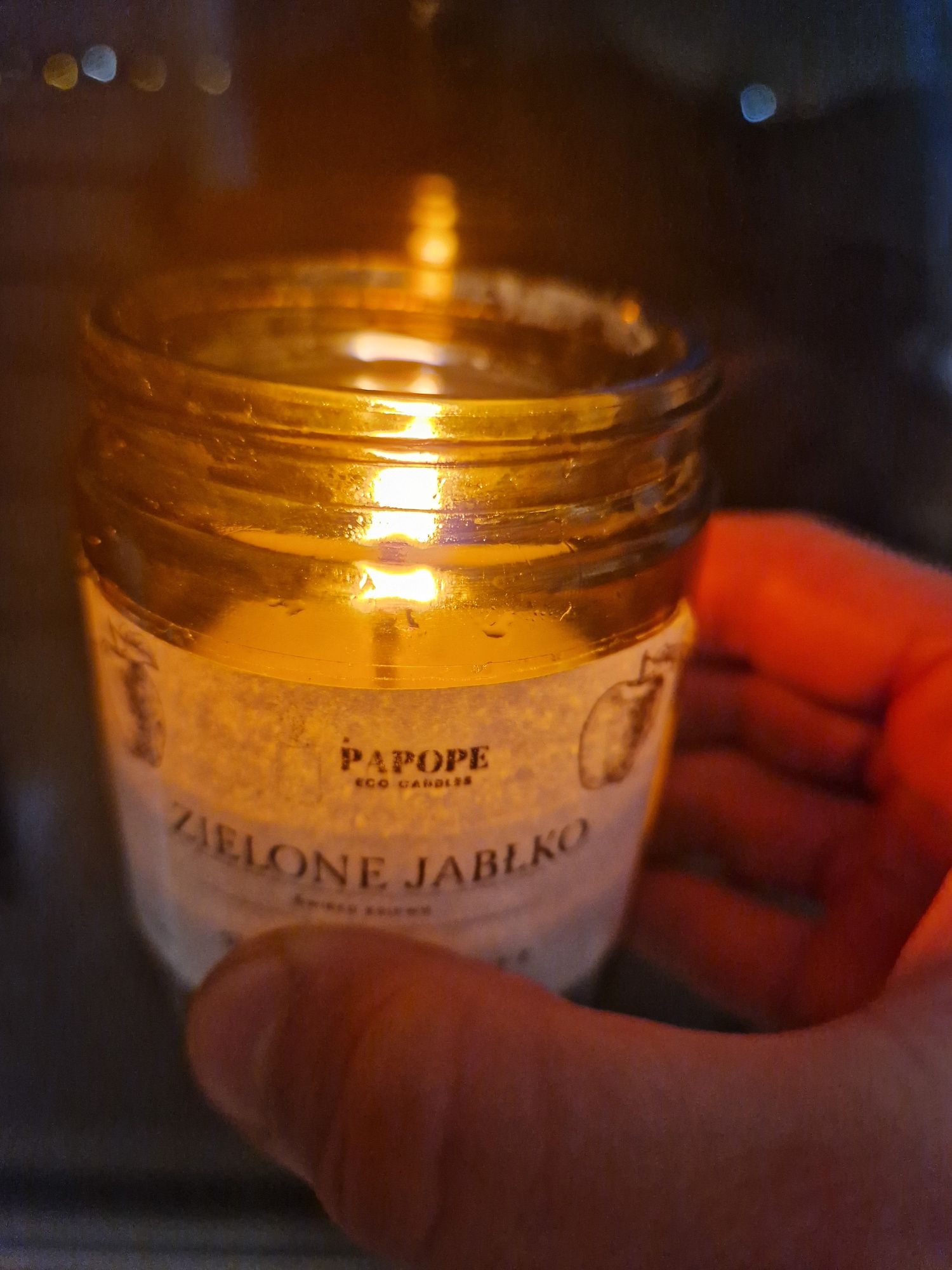 Świeczka sojowa o zapachu Zielonego Jabłka (180ml)