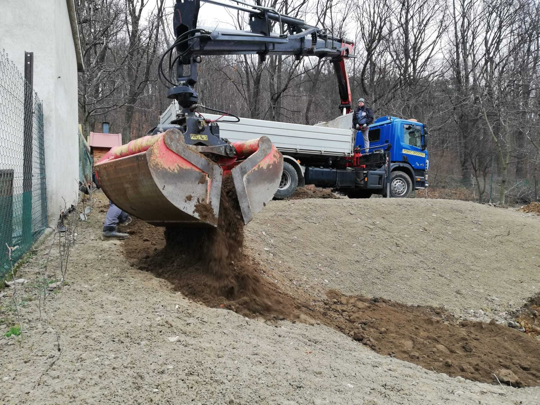 HDS,usługi koparka,transport niskopodwoziowy, prace ziemne,wozidło,