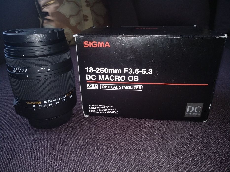 Объектив Sigma AF 18-250mm F3.5-6.3 DC MACRO OS HSM; Объектив на Nikon