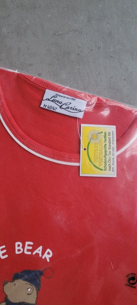 Nowa piżama w opakowaniu koszula nocna M 40 /42 Luna Carina czerwona