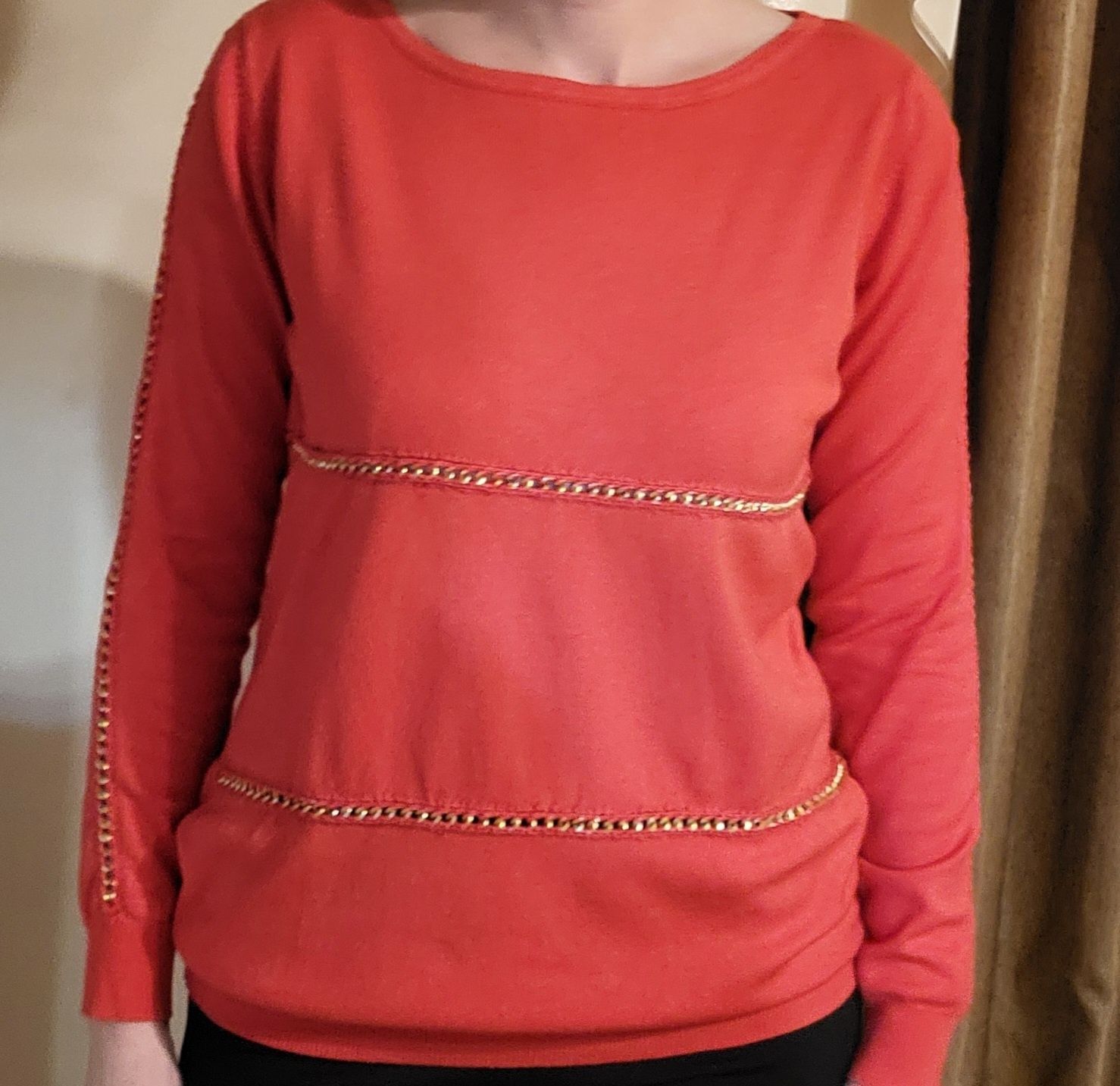 Swetr sweter bluzka damska z długim  rękawem M/L