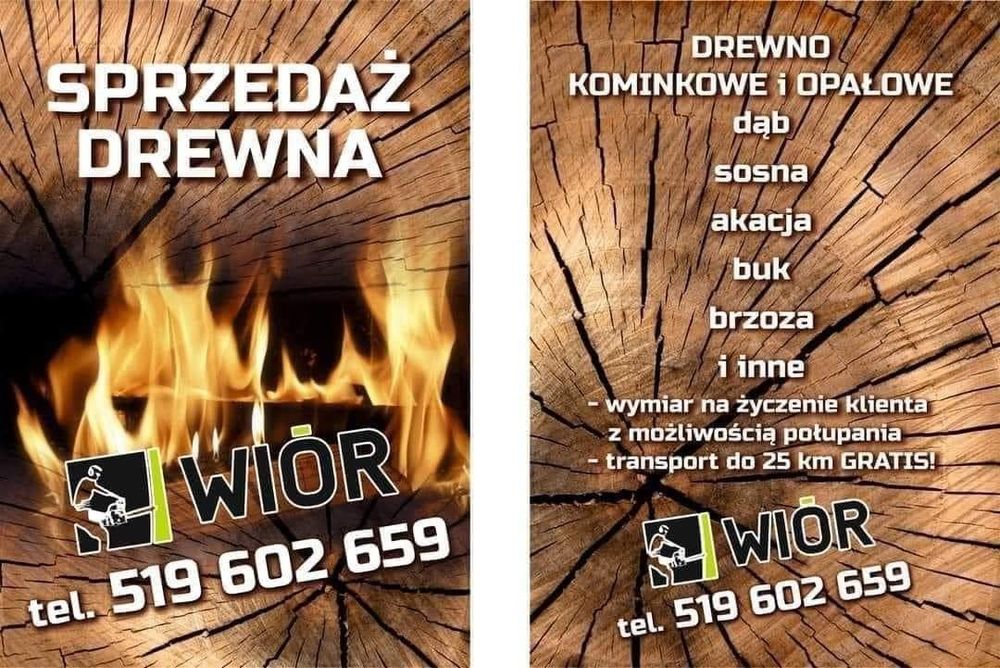 Drewno opałowe ,dąb,buk,sosna,akacja inne