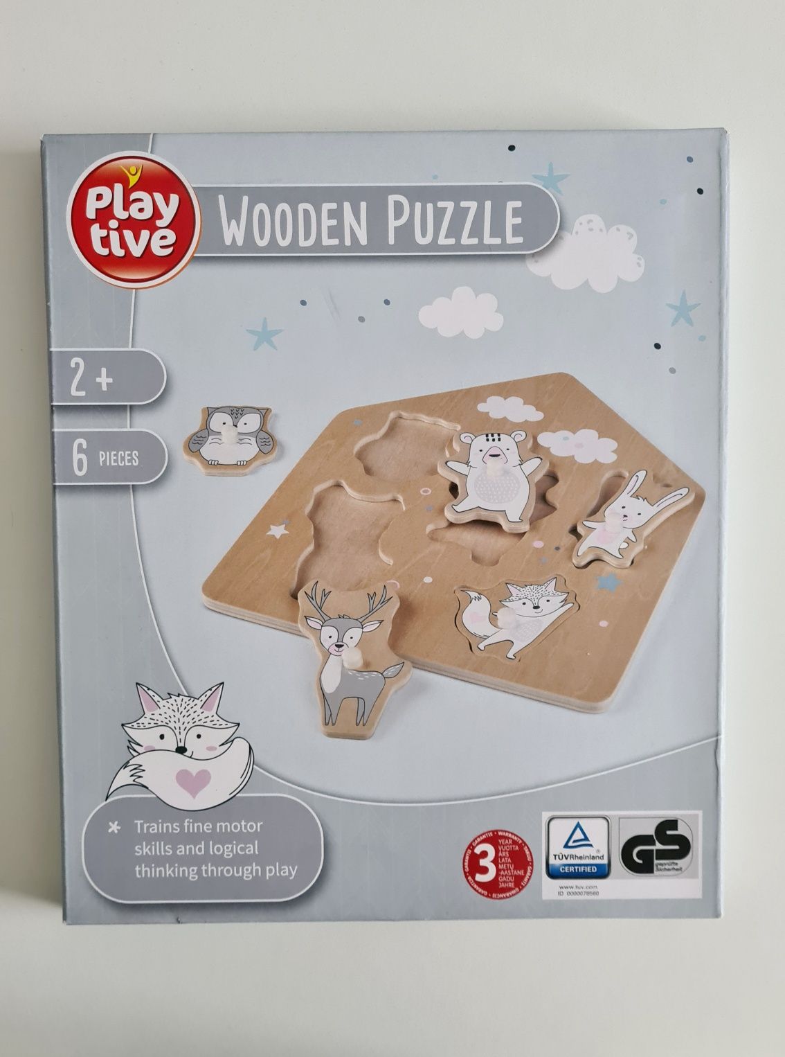 Drewniane puzzle ramkowe 3d układanka montessori misie