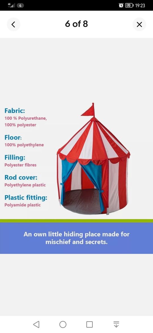 Tenda de circo para crianças