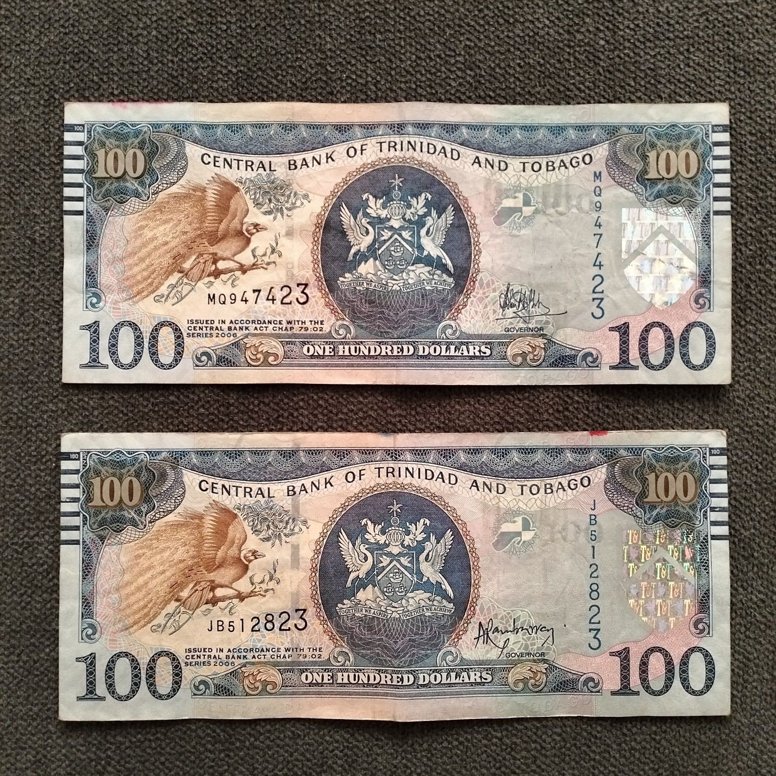 100 Dólares Trindade e Tobago