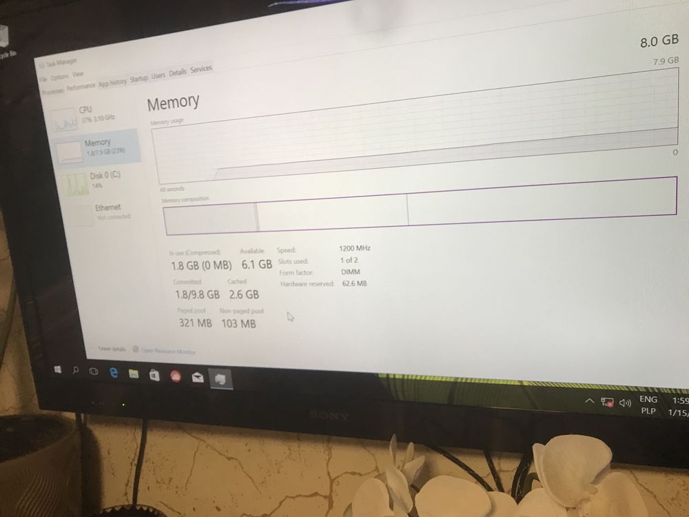 Lenovo ideacenter 720-18asu ssd 256 gb ryzen5 8gb ram