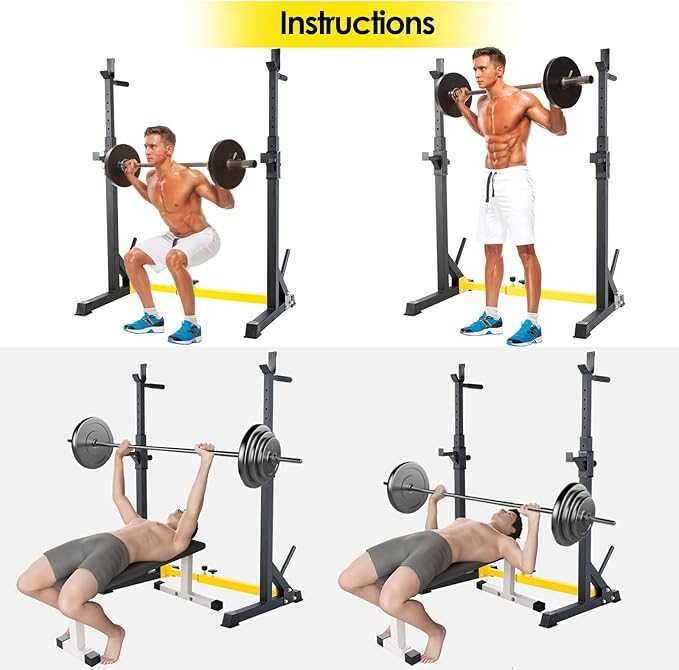 LIFERUN Stojak Na Hantle Squat Rack Regulowany Siłownia OHP Porządny