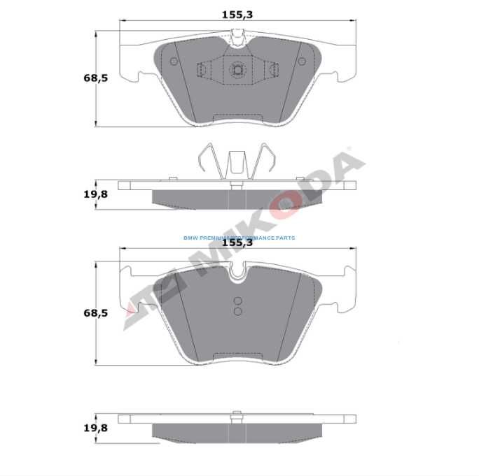 Klocki hamulcowe przód X1 318/320 325/325