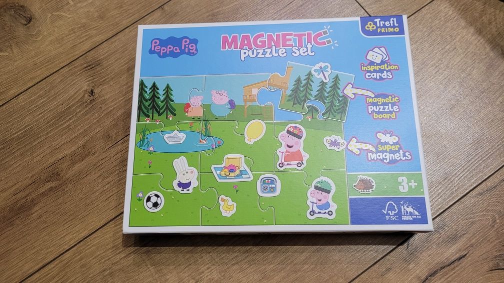 Peppa pig, swinka pepa. Gra,puzzle magnetyczne. Jak nowe!