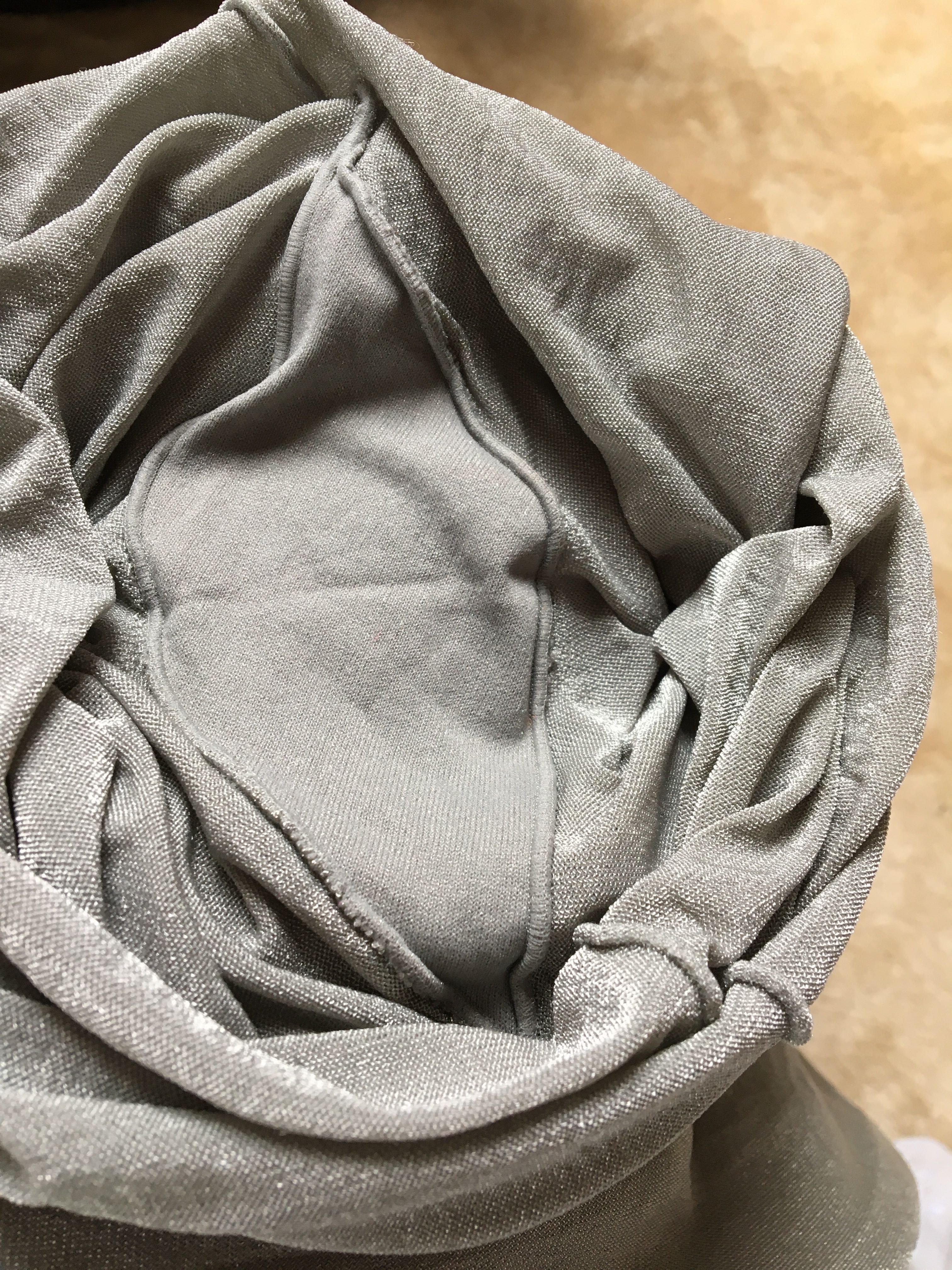 Legginsy cienkie srebrne z polyskiem