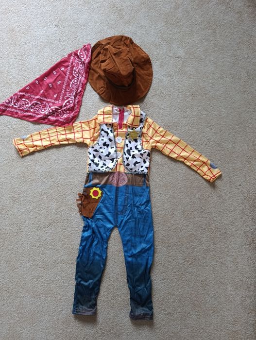 Toy story, szeryf, chudy, Andy, strój szeryfa