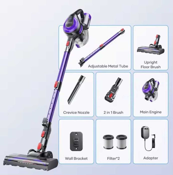 Laresar V10 Lite – Bezprzewodowy odkurzacz pionowy 38 kPa HEPA