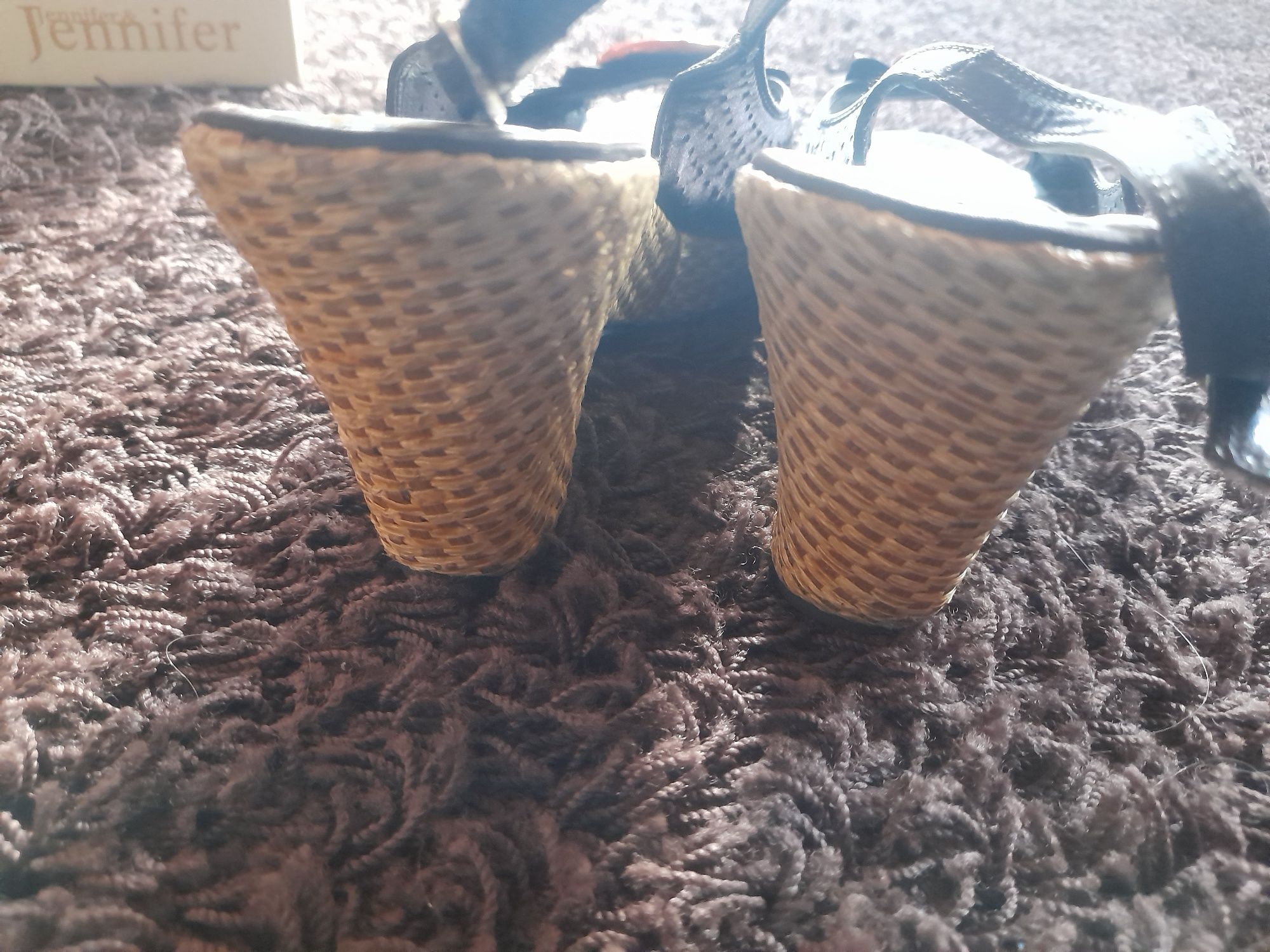 Buty damskie sandały na koturnie